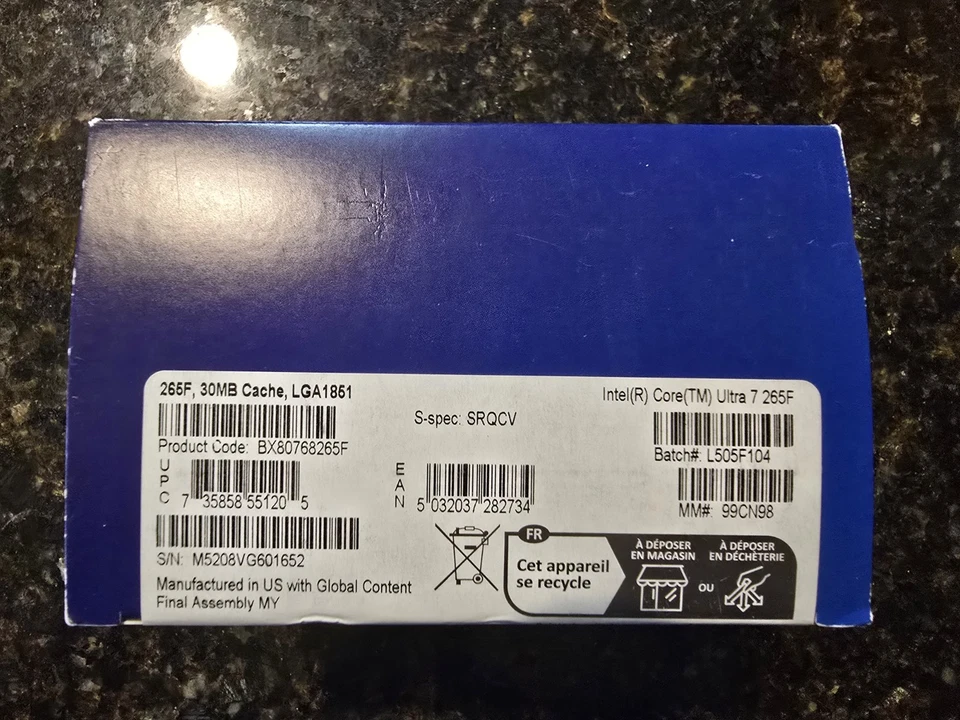 NEW SEALED Intel Core Ultra 7 265F Socket LGA1851 Desktop Processor CPU - Image 3 of 3