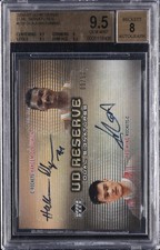 2006-07 UPPER DECK RESERVE DUAL SIGNATURES OLAJUWON MING /50 BGS 9.5 AUTO 8