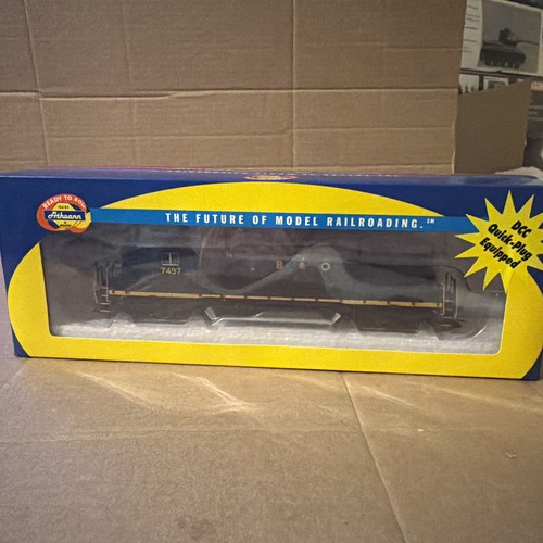 Locomotora diésel Athearn HO #93588 Baltimore y Ohio SD40 #7497 DCC equipada | Condition: New