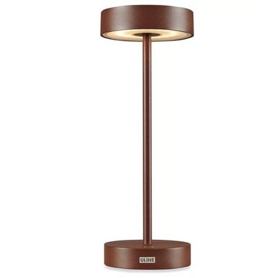 Uline Cordless Rechargeable Dimmable Table top Lamp, Color - Rust, H-10343RUST