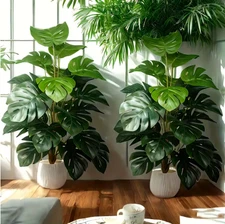 Large Artificial Fiddle Leaf Fig Tree Realistic Green Plant with Foliage