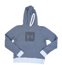 Under Armour Womens Gray Long Sleeve Loose Fit Threadborne Pullover Hoodie M