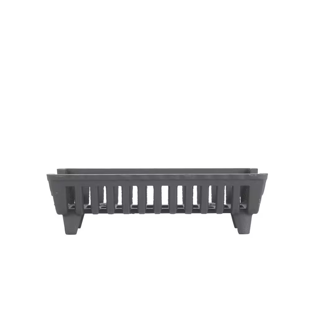 15 In. Cast Iron Heavy-Duty Fireplace Grate with 1.5 In. Clearance