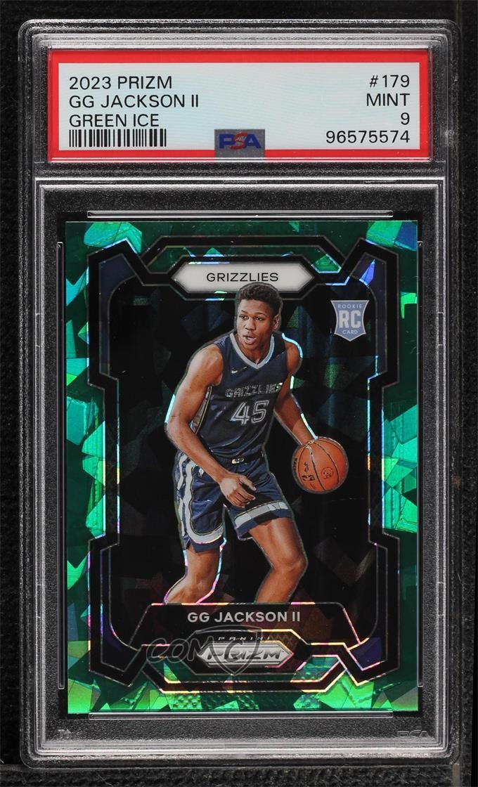 2023-24 Panini Prizm Green Ice GG Jackson II #179 PSA 9 MINT Rookie RC 15ty
