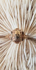 1946 10k YG Ladies Class Ring Size 7 "A" & Buffalo