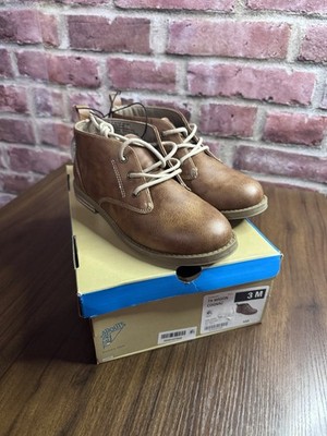 Thereabouts TH Mason Cognac Boys Chukka Boots Memory Foam Synthetic Size 3M