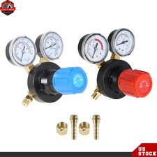 Dual Welding Gas Gauges,Oxygen CGA-540 Acetylene CGA-510 Regulators
