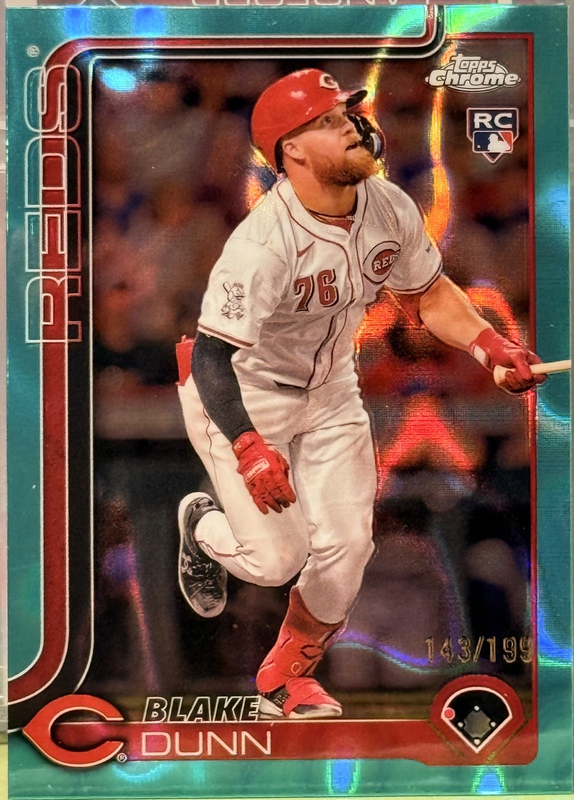 2025 Topps Chrome Blake Dunn #161 RC Aqua Refractor /199