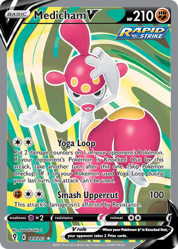 Medicham V 185/203 Ultra Rare Evolving Skies Pokemon Holo Near Mint