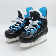 Bauer Prodigy Ice Hockey Skates 10Y Youth 10 Black Blue White Slide Tie Skating