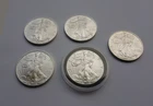 5x 1oz Silver Coins - American Eagles, 0.999 - 1 Dollar Walking Liberty