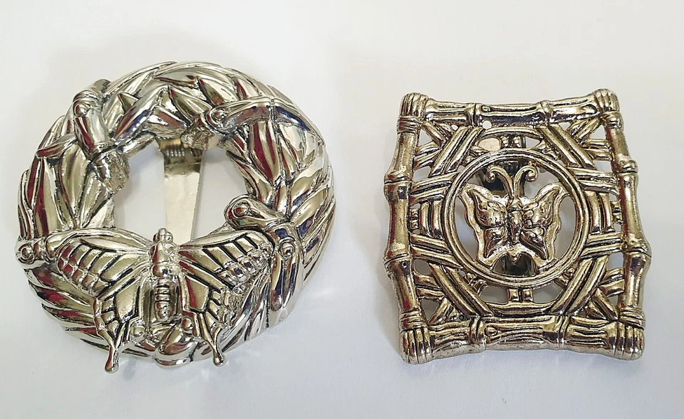 2Clips de colección John Hardy tono plata suéter/bufanda/bolso mariposa bambú/corona  Foto 2 de 4