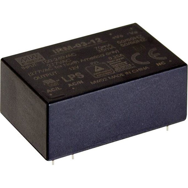 Mean Well PSU 9V 333mA 3W compact low power IoT-friendly