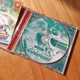 Dreamcast Fishing Rod Controller White HKT-8700 with Get Bass Game Japanese USED