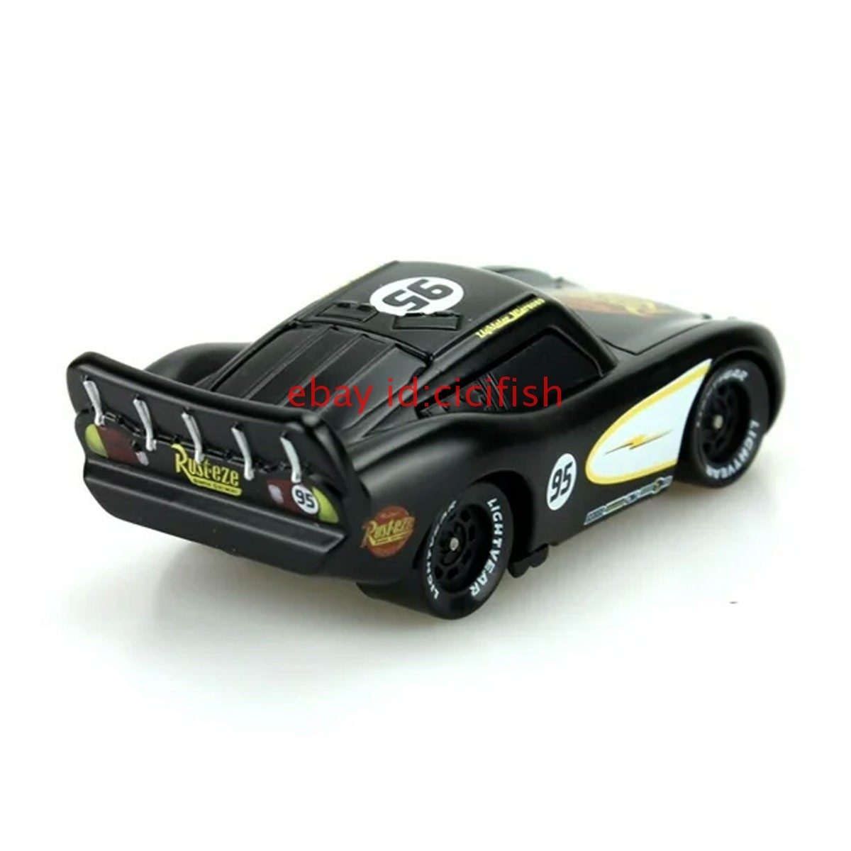 Mattel Disney Pixar Cars Black Lightning Mcqueen 1:55 Diecast Car Toy, NEW Loose