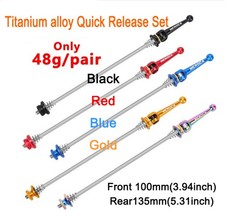 2x Bicycle Wheel Skewers Mtb Road Bike QR Quick Release Titanium Front Rear Set