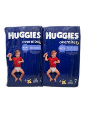 Huggies Overnites Baby Diapers Size 7  68 Ct