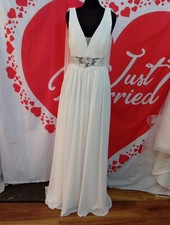 Wedding dress size 14 Ivory chiffon Ever Pretty, see measurement chart, Y