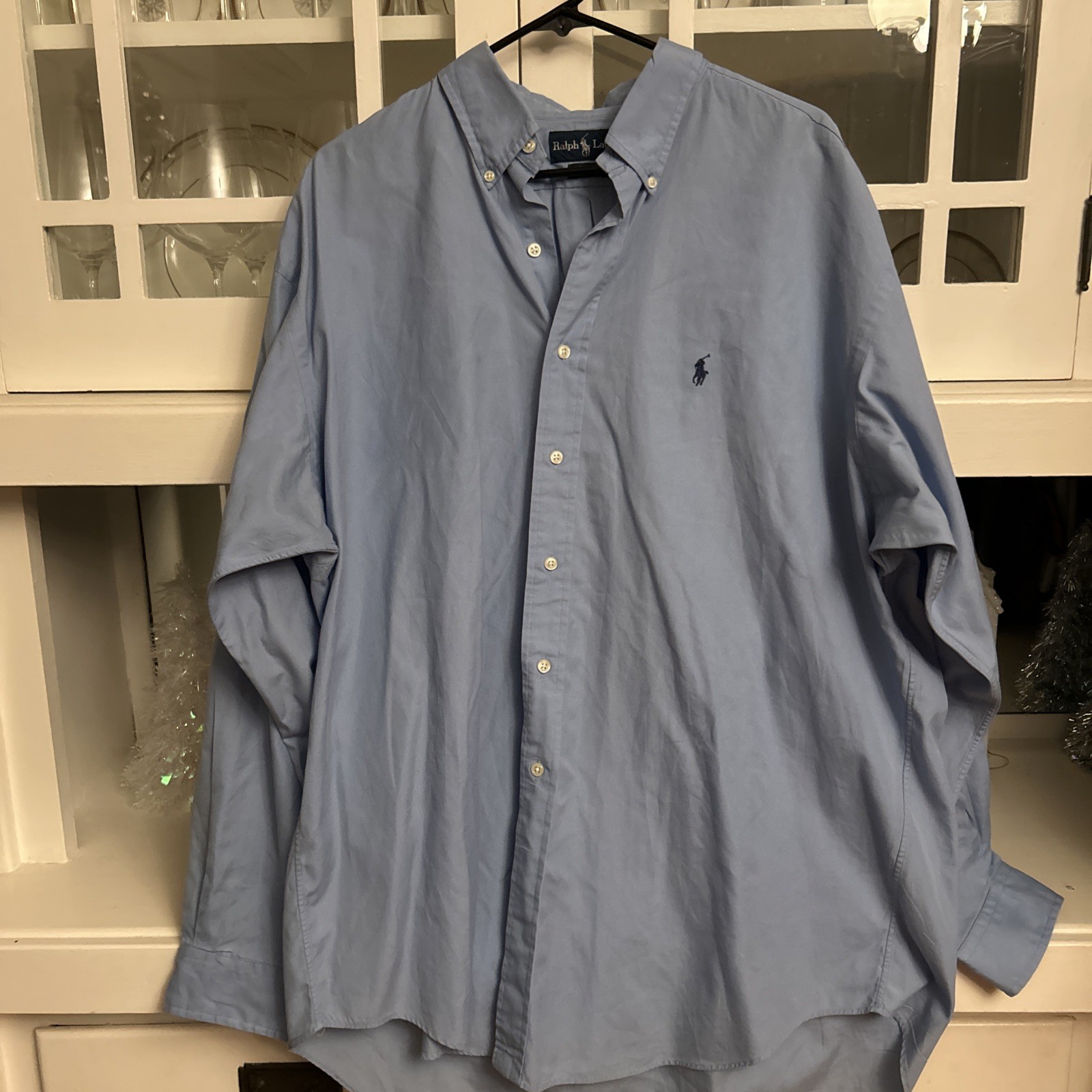 Men’s Ralph Lauren 100% Cotton Blake Button Down Long Sleeve Shirt, Xl