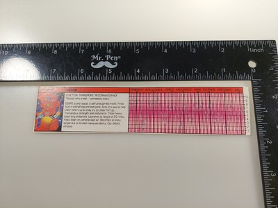 Transformers G1 Gears Tech Specs File Card ONLY - Vintage 1980s Autobot