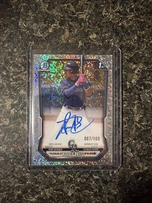 2026 Bowman Chrome Roldy Brito Mini Diamonds Refractor Auto /100 SSP 1st Bowman