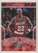 2018 Contenders Optic Winning Tickets Red Cracked Ice Prizm Clyde Drexler 0ed0