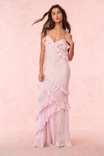 NEW Loveshackfancy Pastel Soft Lilac Rialto Ruffle Maxi Dress Sz 14 XXL 