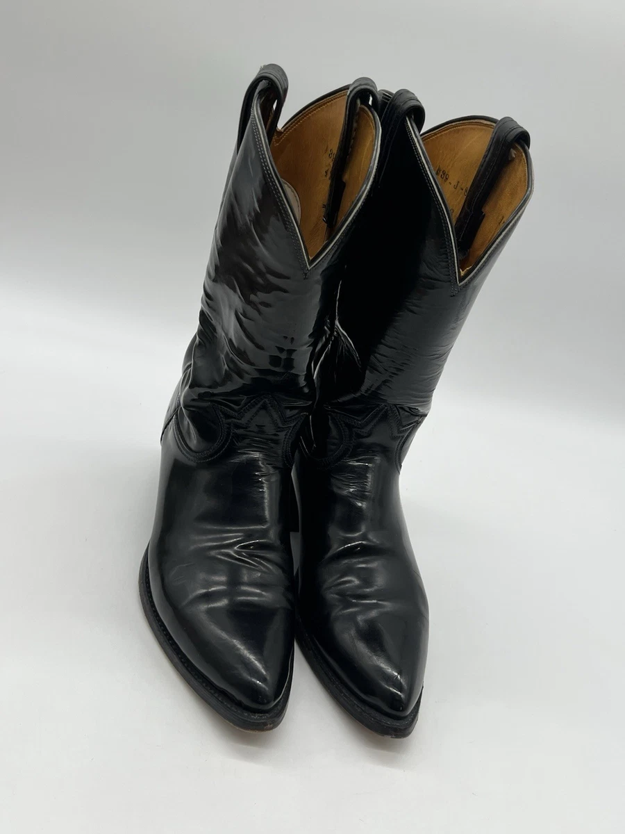 Patent Leather Black Western Boots for Men for Sale | Shop New