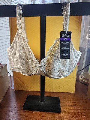 Bali womens Lace Desire Non-foam Underwire Df6543 bra, White, 34D New