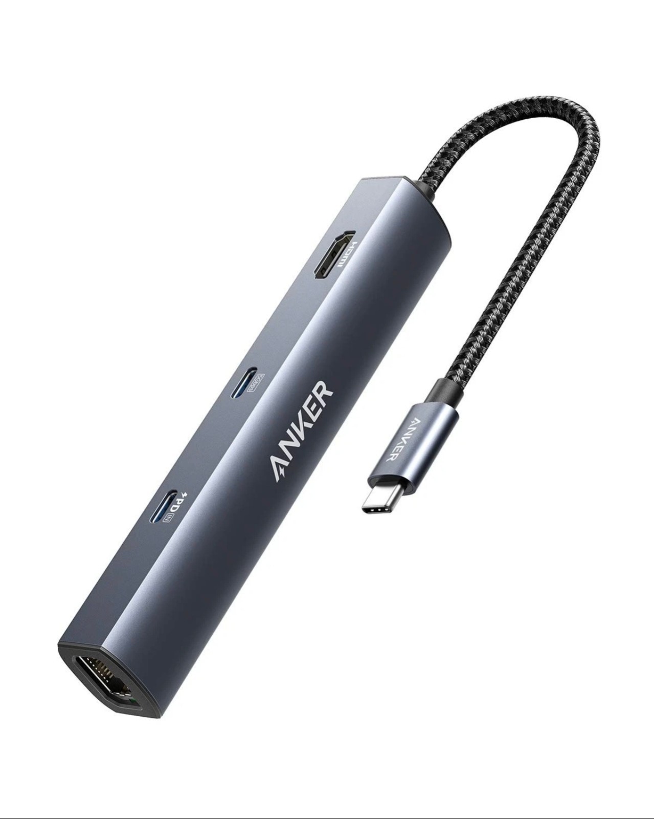 Anker USB C Hub, Power Expand 6-in-1 PD Ethernet Hub with 65W Power Delivery
