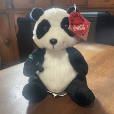 COCA-COLA Panda Bear Bean Bag Plush 323 1999 with tags