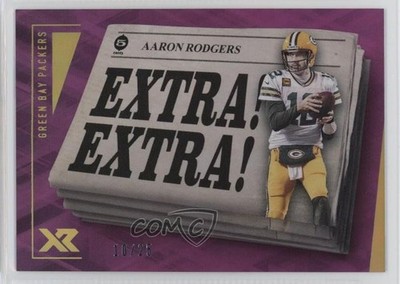 2021 Panini XR Extra Extra Purple 10/25 Aaron Rodgers #EXT4 4f5