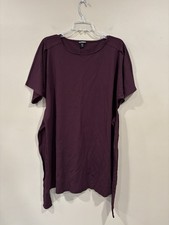 Express Women’s Plum Short Sleeve Front Tie Waist Dress Size L