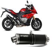Escape Storm by Mivv Silenciador Oval Nero Acero para Bmw S 1000 Xr 2015 > 2019