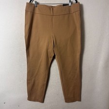 Express Columnist Ankle Pants Pull On Pants Size XL Tan High Rise minimalist