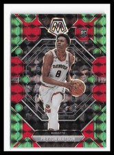 2022-23 Mosaic Choice Red and Green #221 Peyton Watson Nuggets Rookie RC SP QW