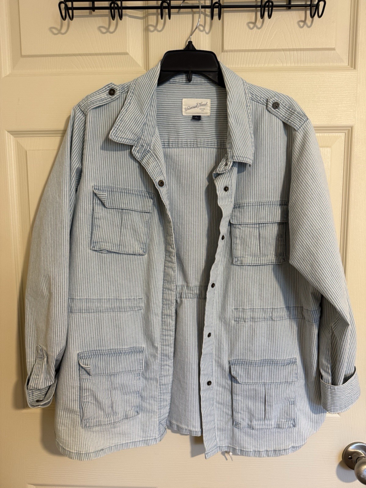 Universal Thread Women’s Utility Jacket  Striped … - image 3