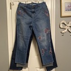 Chicos Lot of 4 Size 2 12 Beaded Embroidered Boyfriend Girlfriend Crop Jeans 12 — photo 3