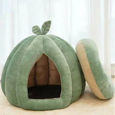 Cat Beds Thickened Enclosed Pet Cat House Bed Pumpkin Cat Hideaway Winter Suppli