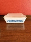 Vintage Pyrex Horizon Blue 503 Refrigerator Dish with Lid 1.5 Quart EUC