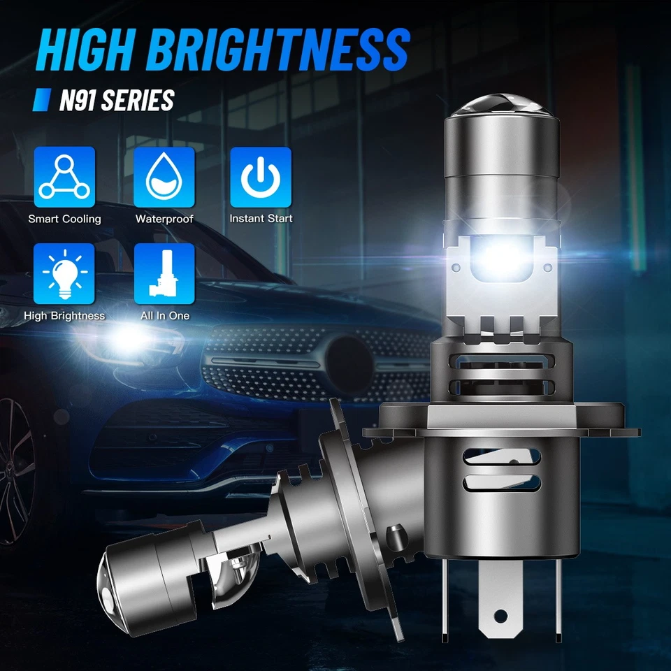 NOVSIGHT HB2 9003 H4 LED Headlight Globes Kit Hi/Low Beam 22000LM Brighter White - image 2 of 4