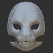 Fierce Tiger Leopard Big Cat Fursuit Head Base Semi Realistic PETG DIY