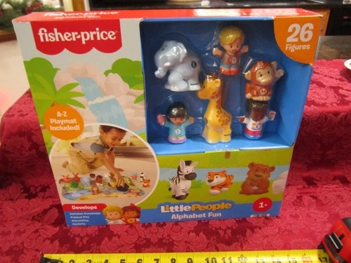 Fisher Price Little People Alphabet Fun Zoo Play Mat 26 Figures a to z New Box