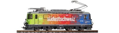 H0m RhB Ge 4/4 II 631 Werbelok ''Südostschweiz'' Ep.VI  Bemo 1258175 Neu!!!
