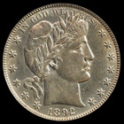 1892-O 50C Barber Half Dollar Uncertified Key Early U.S. Silver Type Coin