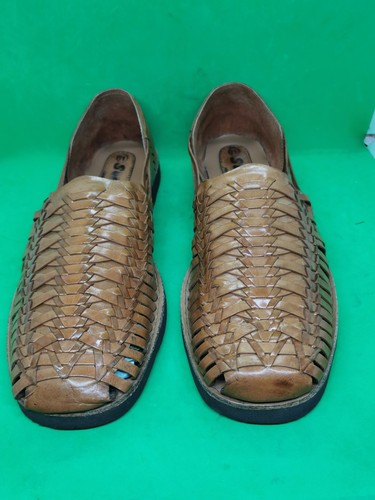 Sunsteps Men's Hand Woven Brown Leather Slip on Shoes Size 11 EUC - Picture 13 of 23