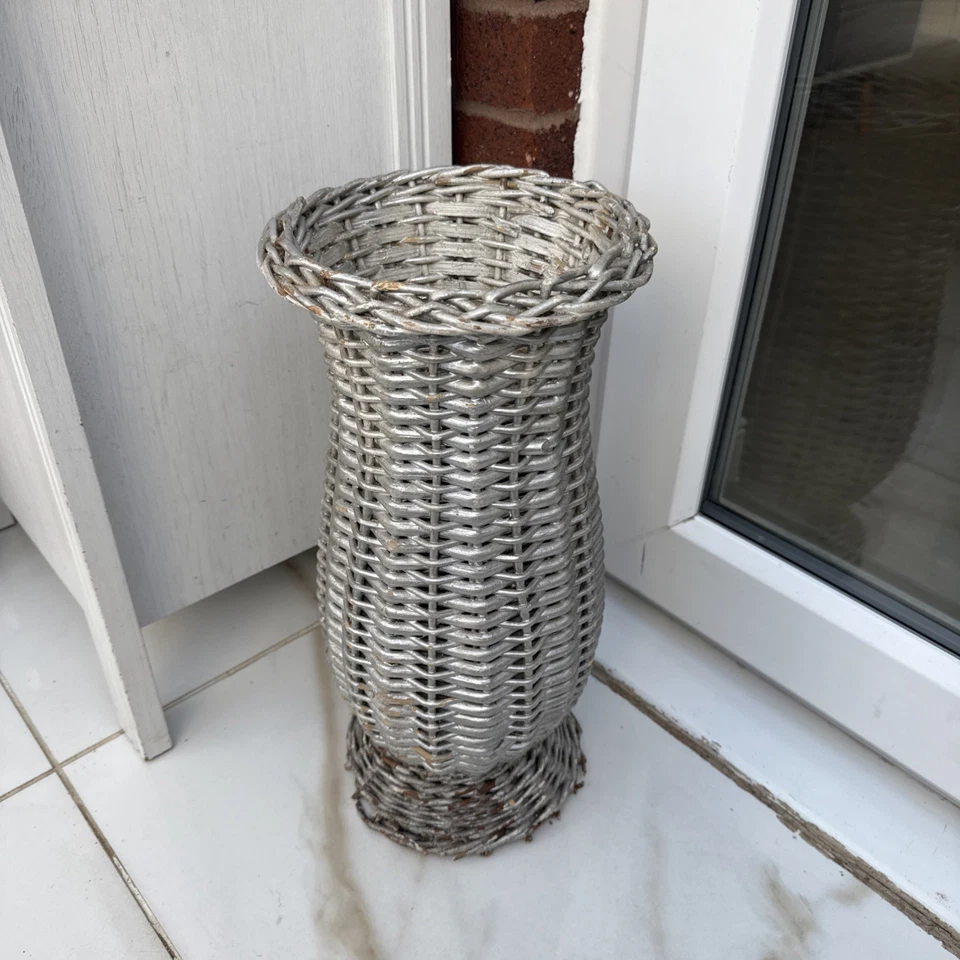 Tragbare Korbvase/Stock/Schirmständer/Halter - H 44 x oben 20 x Boden 20 cm breit