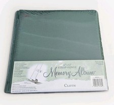 NEW 12x12 Strap Hinge Memory Green Cloth Album w/ 22 Pages Sealed- 29001L-BE-316