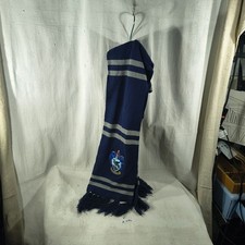 Harry Potter Ravenclaw Navy Blue and Gray Scarf with Crest