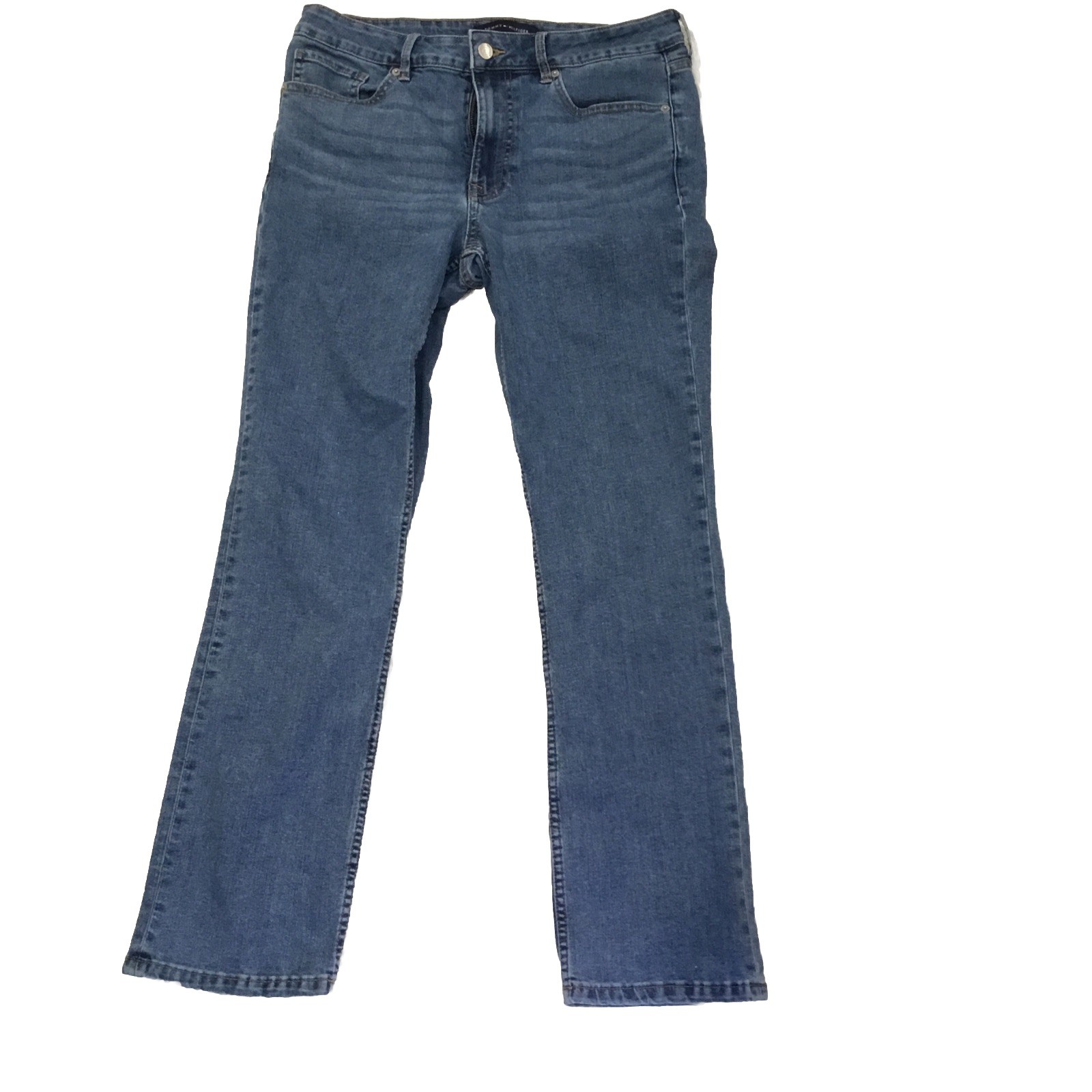 Tommy Hilfiger Jeans Womens 10R Blue Straight Leg Stretch Medium Wash Denim